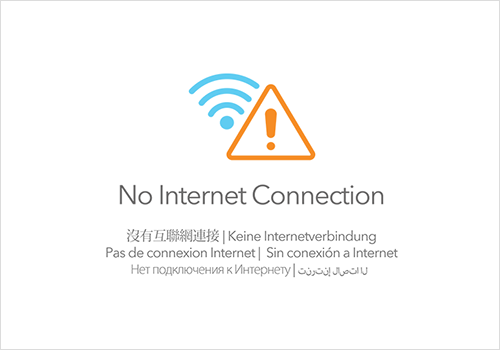 No internet connection network