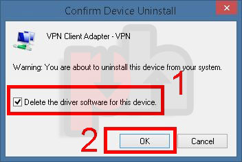 Uninstalling PingHint Virtual Network Adaptor Window