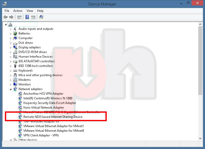 Device Manager screen shot