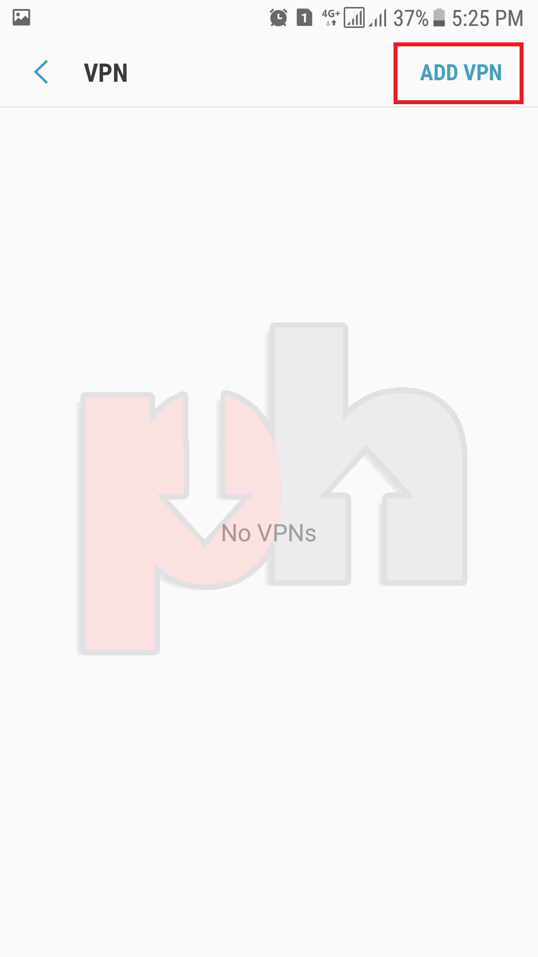 Android create connection screenshot