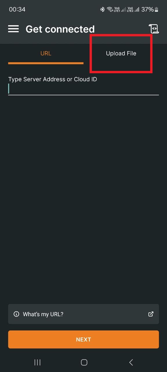 openning the connection application