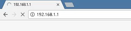 ADSL Modem login page address
