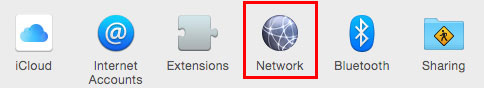 macOS System Preferences menu >> Network screenshot