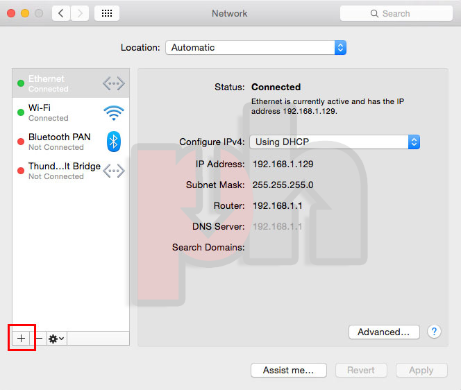 macOS Network window screenshot