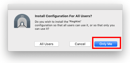 Importing configuration file confirmation