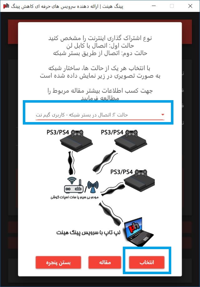 PS choosing sharing mode