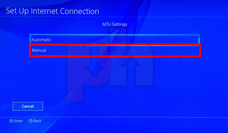 Setting MTU settings to automatic in PS console