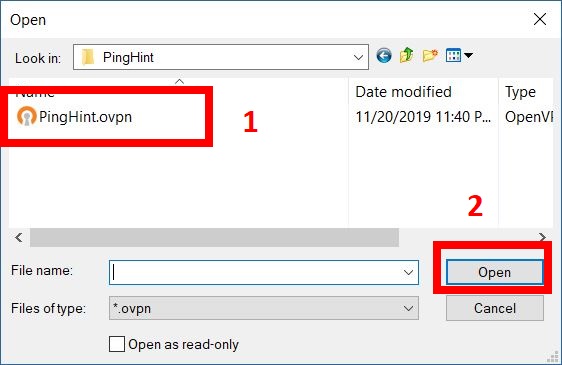 Importing configuration file