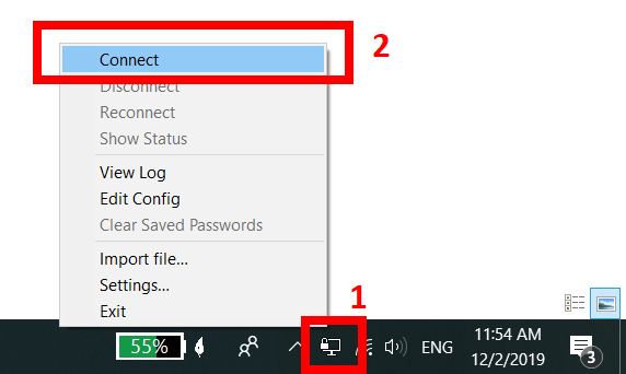 Starting connection procedure